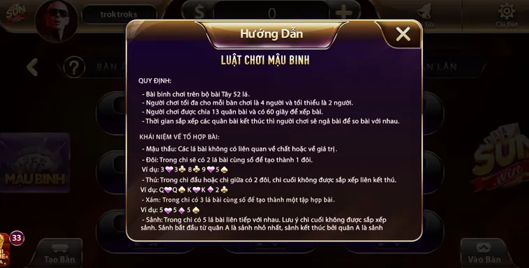 Mậu Binh Tại SunWin Sân Chơi Đẳng Cấp Cho Các Cao Thủ So Tài Đỉnh Cao